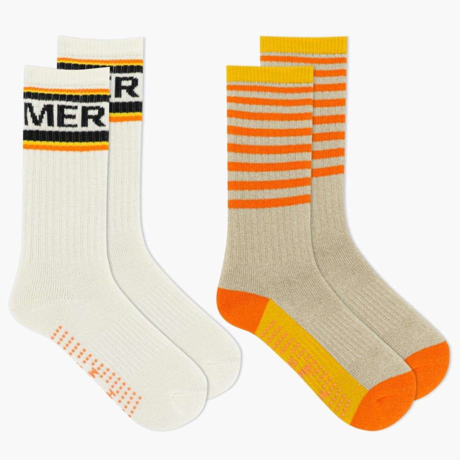 Accessories * | Limit Offer Big Kid'S Brushed Crew Sock 2 Pack