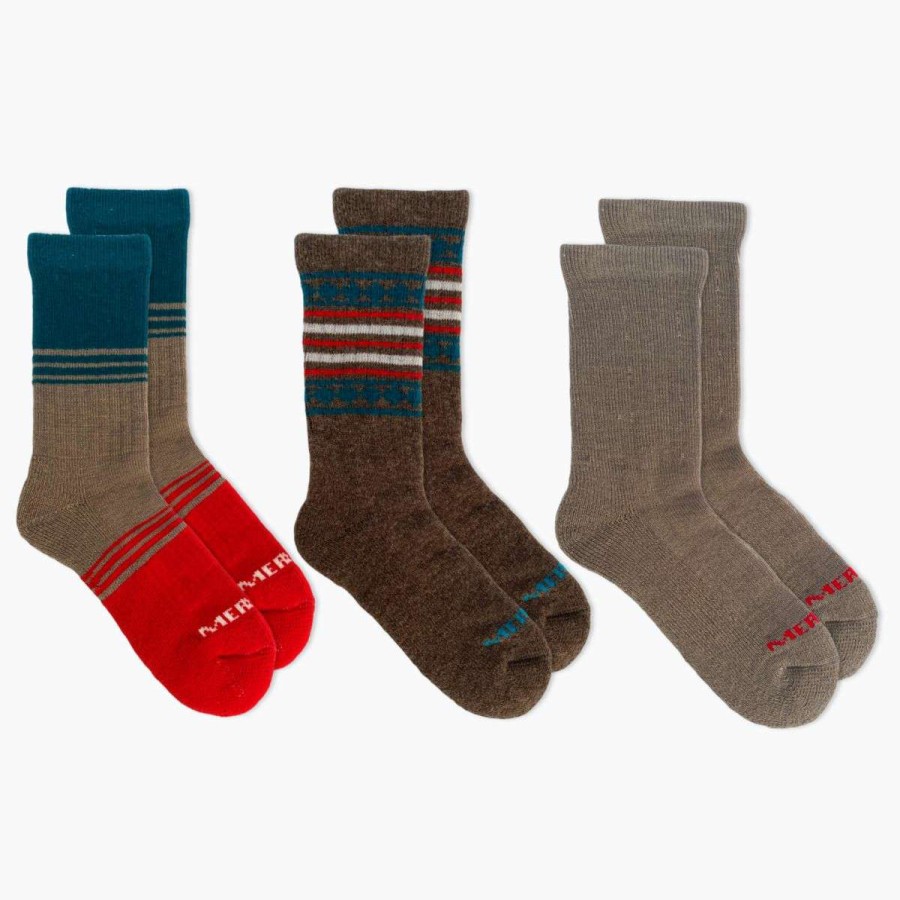 Accessories * | Clearance Sale Holiday Thermal Wool Blend Crew 3 Pack Sock